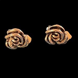 Beautiful Clip On Silver Rose Earrings- picture of size listed, NWOT